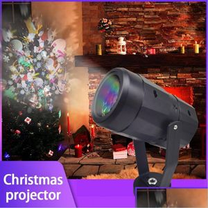 Décoration de fête Led Star Galaxy Projector Ocean Wave Night Light Room Decor Rotation Starry Sky Porjectors Chambre Lampe Cadeau De Noël Dhado