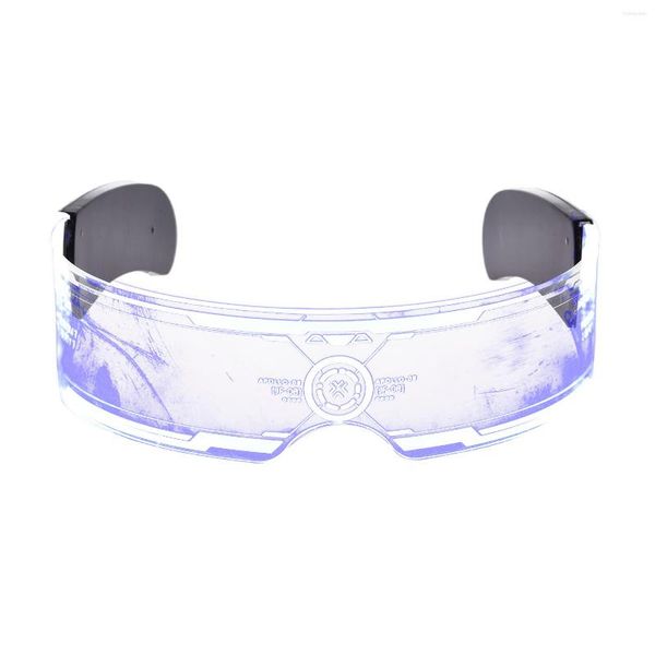 Gafas de visera LED para decoración de fiestas, gafas de sol geniales de 7 colores a la moda con luces Rave luminosa para niños y adultos