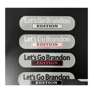 Decoración de fiesta Lets Go Brandon Car Edition Body Sticker Cars Tail Pegatinas reflectantes Inventario Venta al por mayor Drop Delivery Home Garde Dhsu4