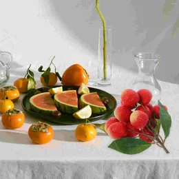 Décoration de fête Fruits réalistes Fruits artificiels Modèle de chaîne de litchi simulé décorer faux plastique PVC de légumes