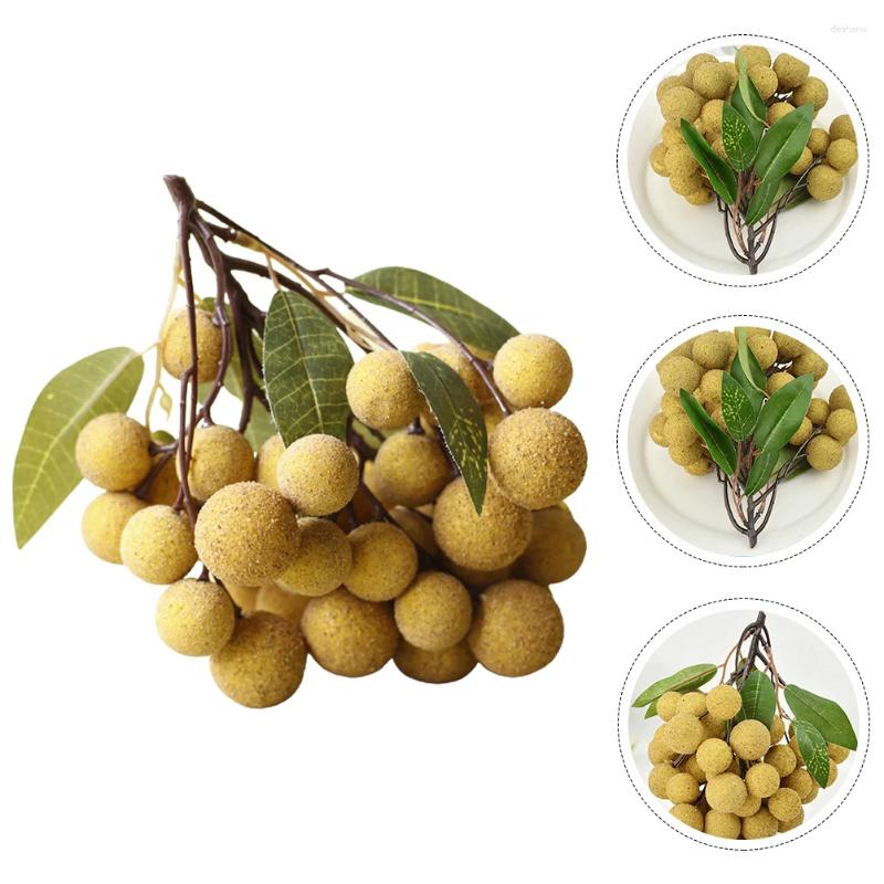 Dekoracja imprezy referze longan ozdoby Fałszywe owoce Prop sztuczny fałszywy owoc