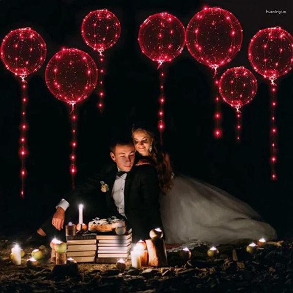 Décoration de fête éclairer les ballons LED clair Bobo lueur bulles lumières noël saint valentin mariage anniversaire décor