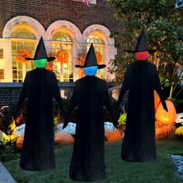 Decoración de fiesta Brujas iluminadas con estacas Decoraciones de Halloween Manos al aire libre Brujas gritando Sensor activado Decoración Dropship 220915