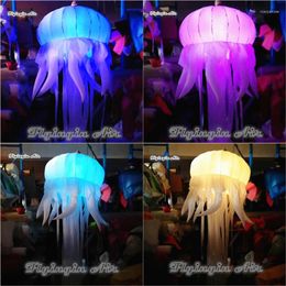 Decoración de fiestas Iluminación de medusa inflable Globo de medusas 2m/3m techo personalizado colgando con luz cambiante de luz LED