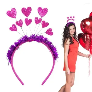 Décoration de fête Love Hair Hoops Bandeau de forme de coeur élégant pour le costume confortable pour porter un carnaval pographique