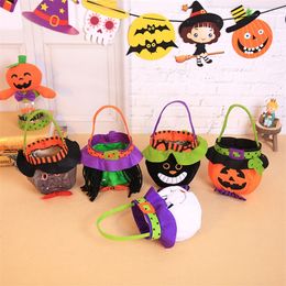 Décoration de fête Luanqi Witch Pumpkin Tote Sac Halloween Children Candys Trick Or Traiter Festive DIY Decoraton Cadeaux 220826