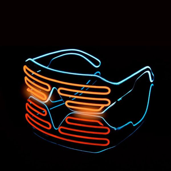 Décoration de fête Lunettes lumineuses LED Light Up Shades Clignotant Rave Night Activités de Noël Mariage Anniversaire DecorationParty