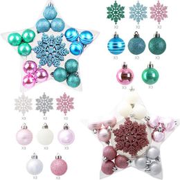 Partijdecoratie Luxe Kerstboom Bauble BallsSnowflake Deluxe Xmas Kleurrijk