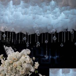 Feestdecoratie Luxe Witte Wolk Top Sneeuwgaren Bruiloft Plafond Doorschijnend Voor Evenement Centerpieces Decorbenodigdheden Drop Delivery Homefavor Dh9Rx