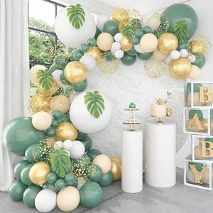 Feestdecoratie Macaron Groene Ballon Slinger Boog Kit Bruiloft Ballon Verjaardag Decor Kinderen Jungle Safari Thema Babyshower