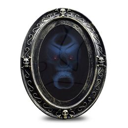 Décoration de fête magique miroir hanté activé par le mouvement miroir effrayant pour Halloween affichage Prop décorations jouets d'horreur 220915