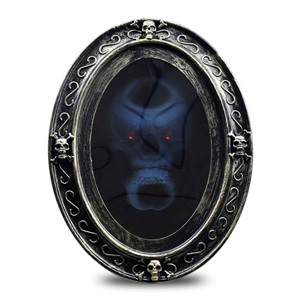 Décoration de fête magique miroir hanté activé par le mouvement miroir effrayant pour Halloween affichage Prop décorations jouets d'horreur 220915