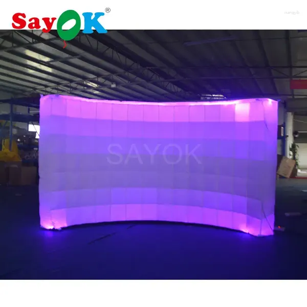 Décoration de fête Fabrication attrayante du centre commercial gonflable LED PO Booth pour l'événement d'équipement publicitaire