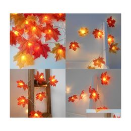 Fête Décoration Feuilles D'érable Chaîne De Lampe Led Light Up Jouets Halloween Lumières Salle De La Chaîne Batterie Décorative Vente Avec Haute Qualité Dh1Zp