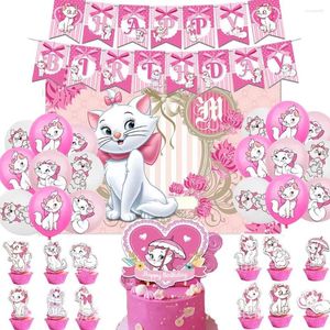 Feestdecoratie Marie Cat Verjaardag Wed Decor Supply De AristoCats Ballontaart Topper Strobanner Kopplaat Babyshower