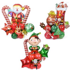 Party Decoratie Merry Christmas Balloon Set Elk Elk Santa Claus Star Foil Ballons Jaar Decoraties Home Kerstmis Decor Supplies Navidad