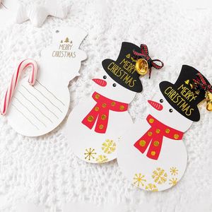 Décoration de fête Joyeux Noël Tags Kraft Papier Carte de voeux Étiquette cadeau Tag Diy Hang Emballage Décor de Noël Favors Supplies
