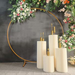 Party Decoration Metal Balloon Arch Support Kit Iron Circle Backdrop Outdoor Wedding Birthday Artificial Flower DIY DecorParty