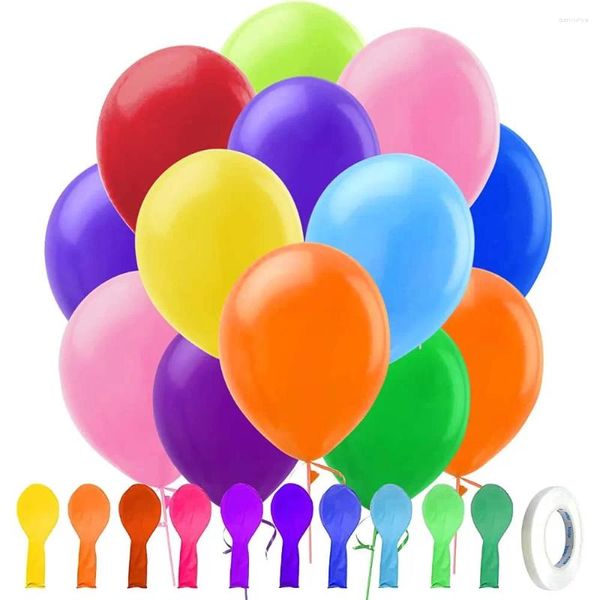 Party Decoration Metal Chrome Latex ballons 100 pack 12 pouces assortis coloré pour l'anniversaire de baby shower décor de mariage