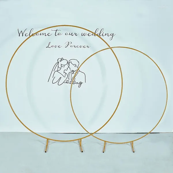 Décoration de fête en métal cercle de mariage arc de fond de fond d'accessoires décoratifs anniversaire bricolage rond rond étagère de ballon kit de support