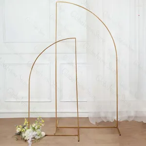 Party Decoration Metal Half Moon Arch Stand Duo 6ft 4.99ft Wedding Garden Easy Assembly Backdrop Ballonframe