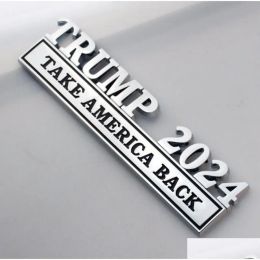 Feestdecoratie Metalen Trump 2024 Nemen Amerika Terug Auto Badge Sticker 4 Kleuren Drop Levering Huis Tuin Feestelijke Benodigdheden Evenement FY5887 0615