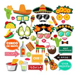 Party Decoration Mexicaanse Fiesta Po Booth rekwisieten Cinco de Mayo Birthday Halloween Eve S Supplies 220915