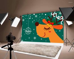 Party Decoratie Milsleep Merry Chirstmas Green Achtergrond Kerstmis Deer Pograph Fashionable Festival achtergrond PO Decorations