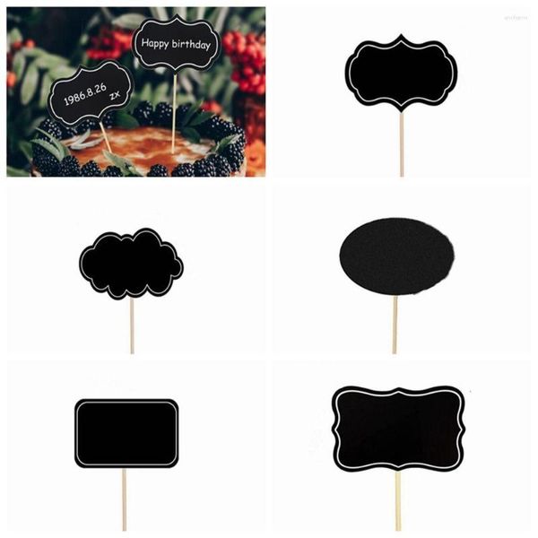 Décoration de fête Mini tableau noir carton Message ardoise porte-carte de visite étiquette mémo marque numéro Table fournitures