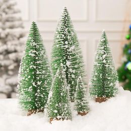 Feestdecoratie mini kerstboomtafel ornament vrolijk decor voor huis 2022 kinderen begunstigen feliz navidad joyeux noel xmas cedar