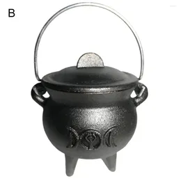 Party Decoration Mini Handhed Pot Enchanting Halloween Witch Witch Portable Encens Burning Chaudron pour décor Fonteron résistant à la chaleur