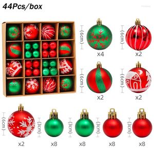 Feestdecoratie Mixed Christmas Tree Balls Ornament Red Green Gold Xmas Bauble speelgoeddecoraties voor Home Navidad Jaar 2023