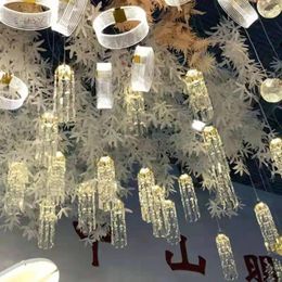 Decoración de fiestas Morden Big Event Techo colgando luces de lámpara de cristal declive establecidas para bodas