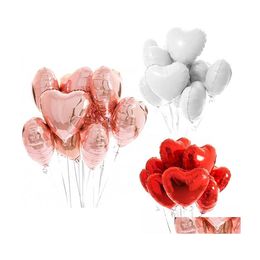 Decoraci￳n de fiestas Mti Rose Gold Heart Foil Globos Confeti L￡tex Cumplea￱os Decoraciones Ni￱os Adt Ballones de boda Drop entregada Dhefw