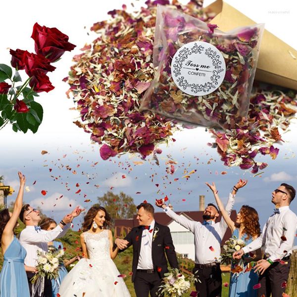 Décoration de fête Confettis de mariage naturels pétales de fleurs séchées cônes de pétales de Rose biodégradables décor de cadeau d'anniversaire fait à la main