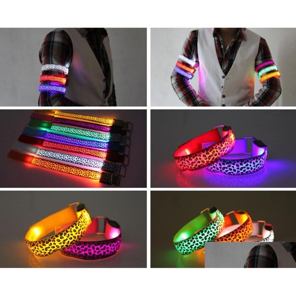 Decoración de fiesta Nightglow Led Brazalete - Luz de seguridad deportiva reflectante para correr Ciclismo Fiestas Entrega de la gota Hogar Jardín Festivo Dh9Ak