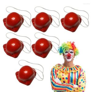 Decoración de fiesta Nariz Payaso Narices rojas Disfraz Circo Accesorios de Halloween Niños Goma suave Cosplay Accesorios a granel Elástico para