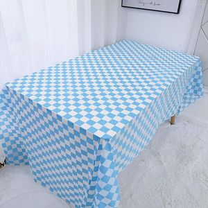 Party Decoration Oktoberfest Tafelkleed Bavarian vlag Controleer Duits bierfestival Decor Blue White Table Cover voor huisbenodigdheden