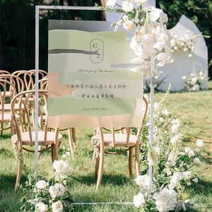 Décoration de fête en plein air pelouse mariage affiche cintre toile de fond décor anniversaire Banquet mise en page accessoires étagère en métal ballon Arches