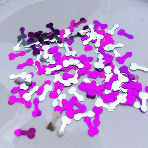 Party Decoration Pack Creative Penis -vormige kleurrijke vrijgezel dineren Confetti bruiloft Hen Tafel Suppliessparty