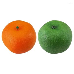 Pack de décoration de fête de 10 fruits en plastique orange artificiel réaliste pour le mariage du bol 95