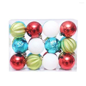 Paquete de 24 bolas de Navidad para decoración de fiestas, adornos reutilizables para interiores y exteriores, regalo colgante decorativo para el hogar y el jardín