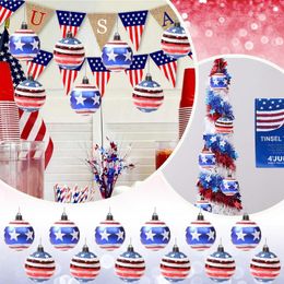 Party Decoration Painted American Ball 12pc Independence Day Ornament Hanging hanger geschenk Jul y 4