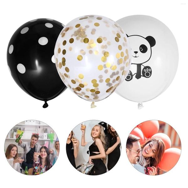 Décoration de fête panda ballon paillettes ballons en latex fournitures de décoration d'anniversaire de motif animal