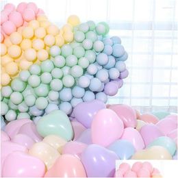 Feestdecoratie Feestdecoratie 100 stuks 2.2G 12 inch Aron 100 Hart Latex Ballonnen Bruiloft Huwelijk Verjaardag Decors Opblaasbaar Helium Dhcjq