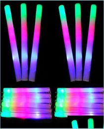 Décoration de fête Décoration de fête 121524306090pcs Glow Sticks RGB LED LIGHTS DANS LA LUMIÈRE DE FLUOROSECTION DU DARI