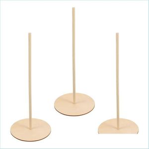 Decoración de Fiesta Decoración de Fiesta Amosfun 3 Piezas Soportes de Donas de Madera Soporte de Barra de Estructura Simple Soporte de Exhibición de Bagels de Madera para Bodas Dhatu