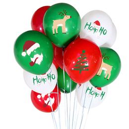 Party Decoration Party Decoration Christmas latex Ballonnen 12 inch rood groen wit voor decoraties School klaslokaal spel kinderen drop de dhsox