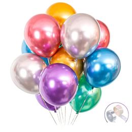 Décoration De Fête Décoration De Fête Ballons Colorés 12 Pouces Chrome Métallique Hélium Pour Anniversaire Et Arche De Mariage Baby Shower Noël D Dhsep