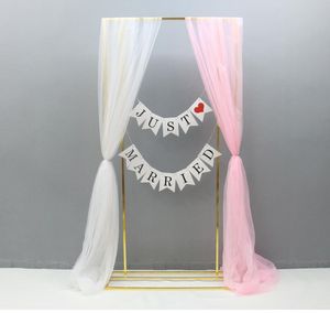 Décoration de fête PCS Fleur Arch Toiles de fond Fond de mariage Bienvenue Signe Fer Rack Bouquet Pilier Plinthe Titulaire Anniversaire Ballons Gâteau Sta